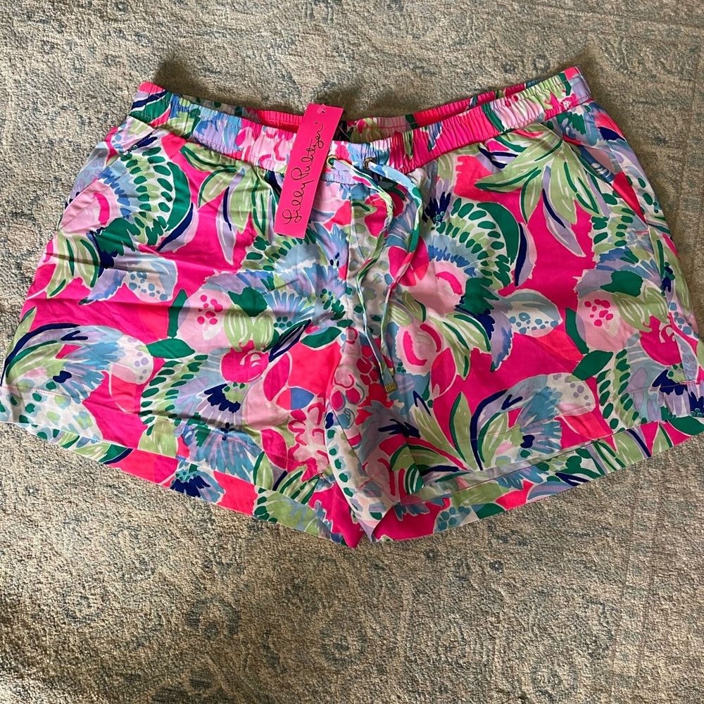 Lilly Pulitzer Katia Drawstring Shorts Size Large NWT